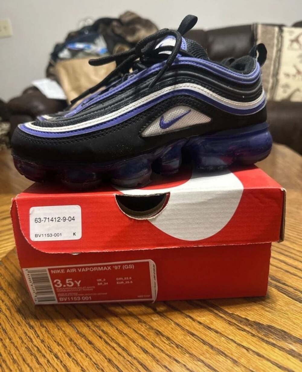 Nike Air Vapormax 97 GS Persian Violet Black BV1153-001 Youth Size 3.5Y